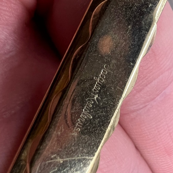 Vintage Jacques Kreisler Gold Tone Rope Tie Bar Clip - Picture 5 of 5